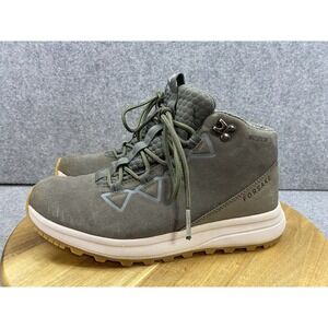 Forsake Tract Gunmetal Suede Lace Up Lightweight Mid‎ Top Skate Women's Size 7